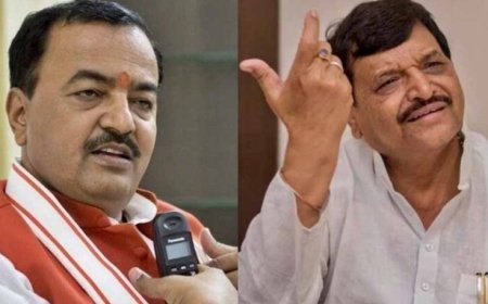 यूपी विधानसभा में सियासी संयोग! एक ही लिफ्ट में नजर आए केशव मौर्य और शिवपाल यादव, VIDEO वायरल