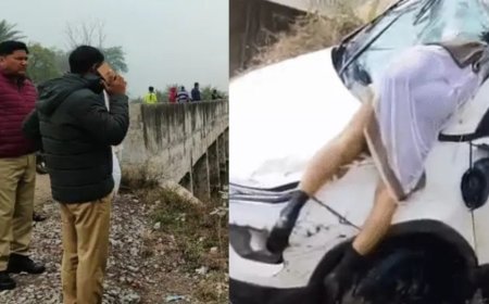 तेज रफ्तार कार नहर में गिरी