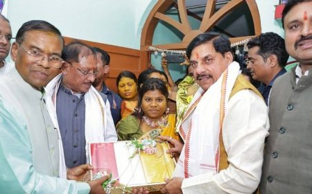 मुख्यमंत्री डॉ. यादव ने ज्योति कुलस्ते को दिया सुखद वैवाहिक जीवन का आशीर्वाद
