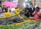 राष्ट्रपति श्रीमती मुर्मु ने ओंकारेश्वर तीर्थ और ज्योतिर्लिंग ममलेश्वर के दर्शन कर किया अभिषेक