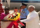 राष्ट्रपति श्रीमती द्रौपदी मुर्मु का ग्वालियर विमानतल पर हुआ आत्मीय स्वागत
