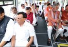 मुख्यमंत्री डॉ. यादव, मंत्रीगण सहित ई-बस से पहुंचे जगदीशपुर
