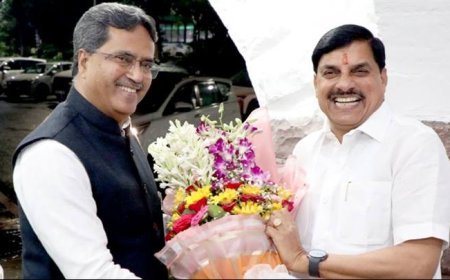 मुख्यमंत्री डॉ. यादव से मिले त्रिपुरा के मुख्यमंत्री डॉ. मणिक साहा