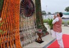 मुख्यमंत्री डॉ. मोहन यादव ने शौर्य स्मारक स्थित भारत माता की प्रतिमा पर पुष्प अर्पित कर नमन किया।