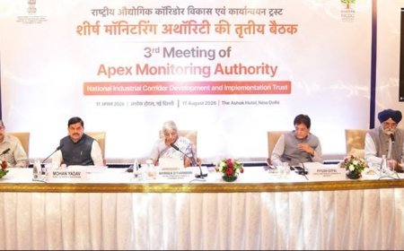 राष्ट्रीय औद्योगिक गलियारा विकास एवं कार्यान्वयन ट्रस्ट की एपेक्स मॉनिटरिंग अथॉरिटी की बैठक