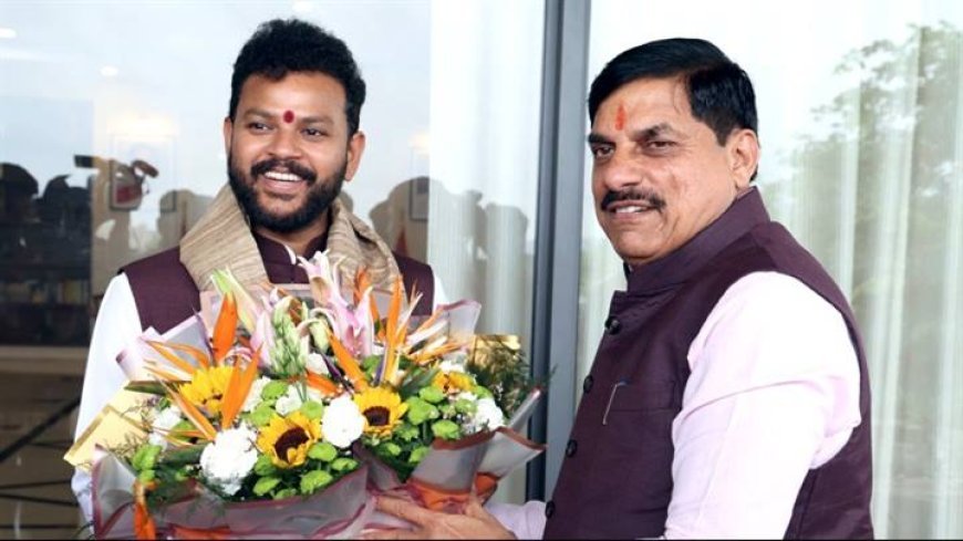 मुख्यमंत्री डॉ. यादव से केंद्रीय नागरिक उड्डयन मंत्री श्री नायडू ने की सौजन्य भेंट