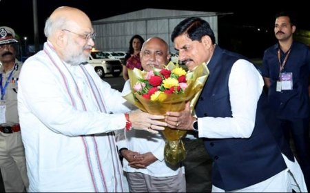 मुख्यमंत्री डॉ. यादव ने केंद्रीय गृह मंत्री श्री शाह को दी भावभीनी विदाई